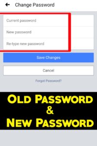 old & new password