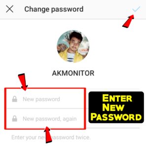 instagram password change