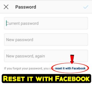 reset it with facebook