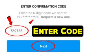 Enter Confirmation code