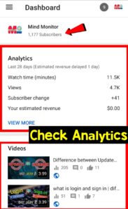 Youtube Studio Analytics
